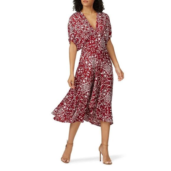 The Kooples Dresses & Skirts - The Kooples
Red Printed Puff Sleeve Dress 💝